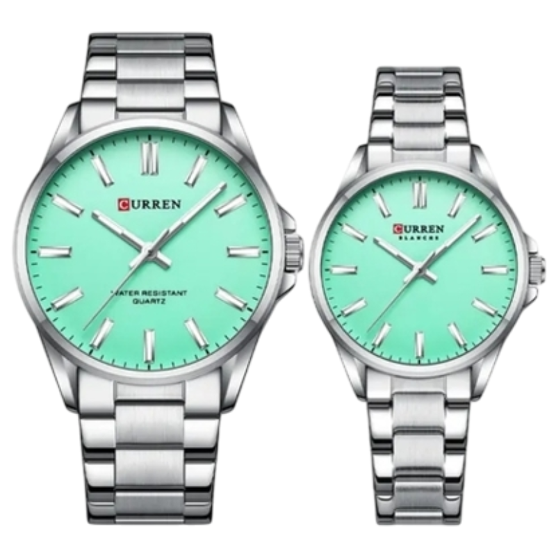 2 Relojes Curren 9090 para Parejas Original