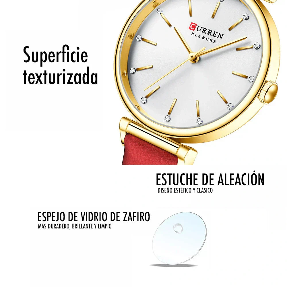 Reloj Curren 9081 Cuero Dama de Negocios - Rapido Hispano