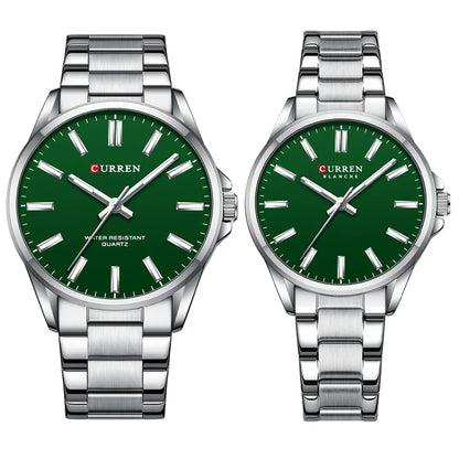 2 Relojes Curren 9090 para Parejas Original
