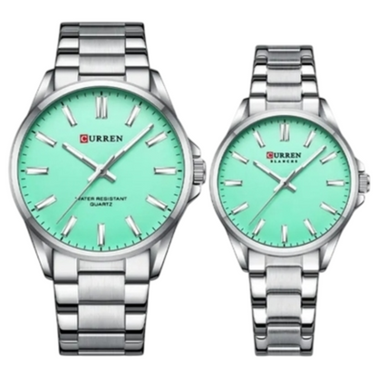 2 Relojes Curren 9090 para Parejas Original