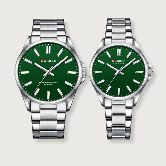 2 Relojes Curren 9090 para Parejas Original