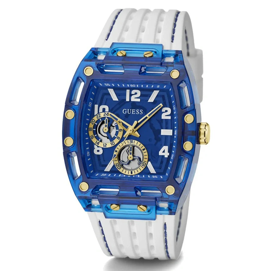 RELOJ GUESS HOMBRE PHOENIX - RELOJ SILICONA BLANCO GW0499G6