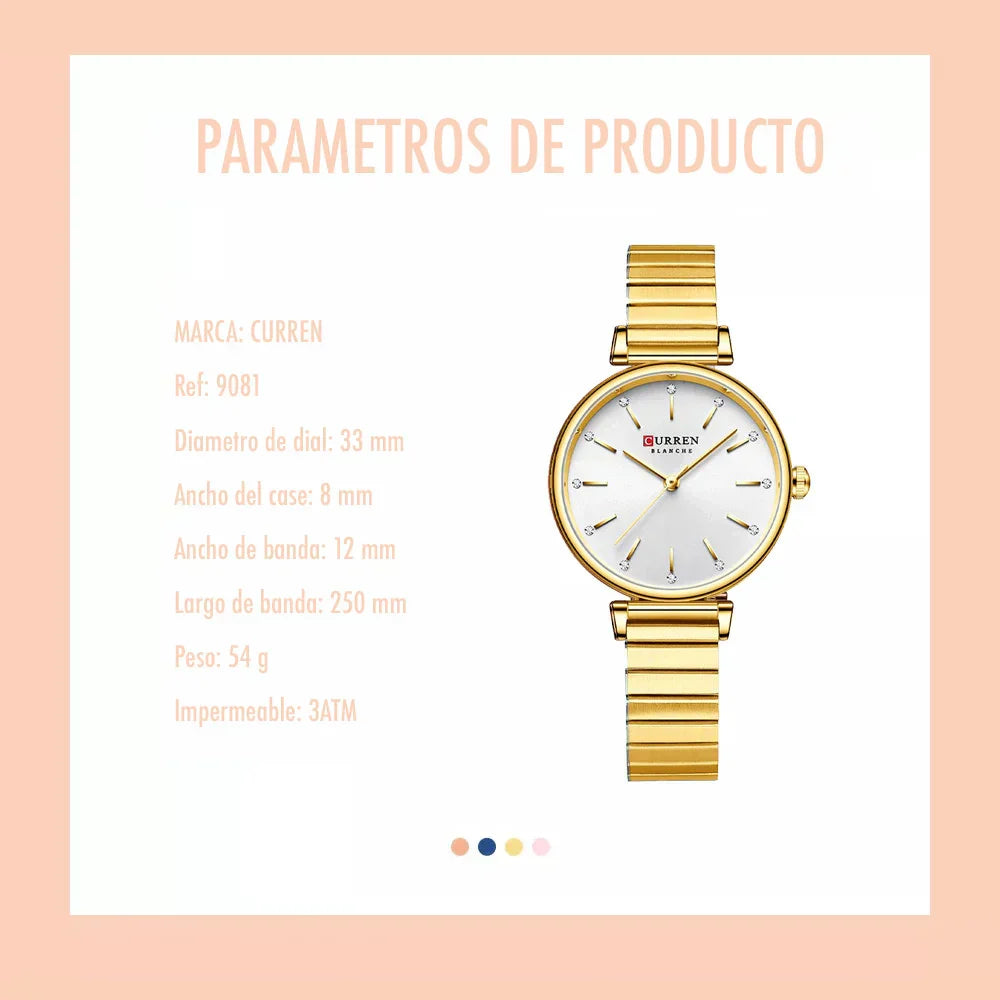Reloj Curren 9081 Para Dama - Rapido Hispano 